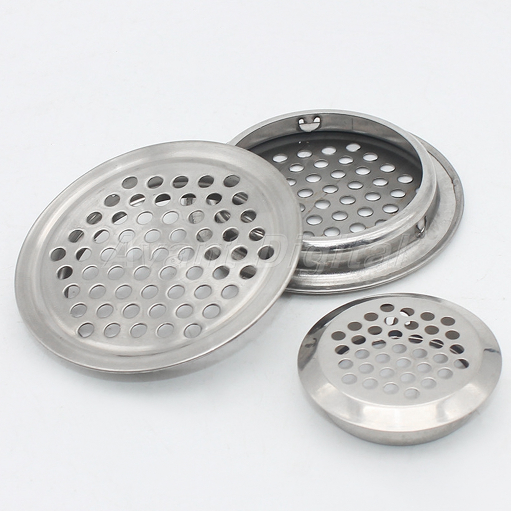 10 Pcs Stainless Steel Round Air Vent Grille Wardrobe Cabinet ...